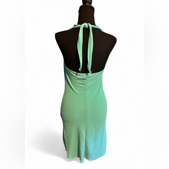 See You Monday Sea Green Halter Backless MiniDress Size Small - Picture 4 of 7